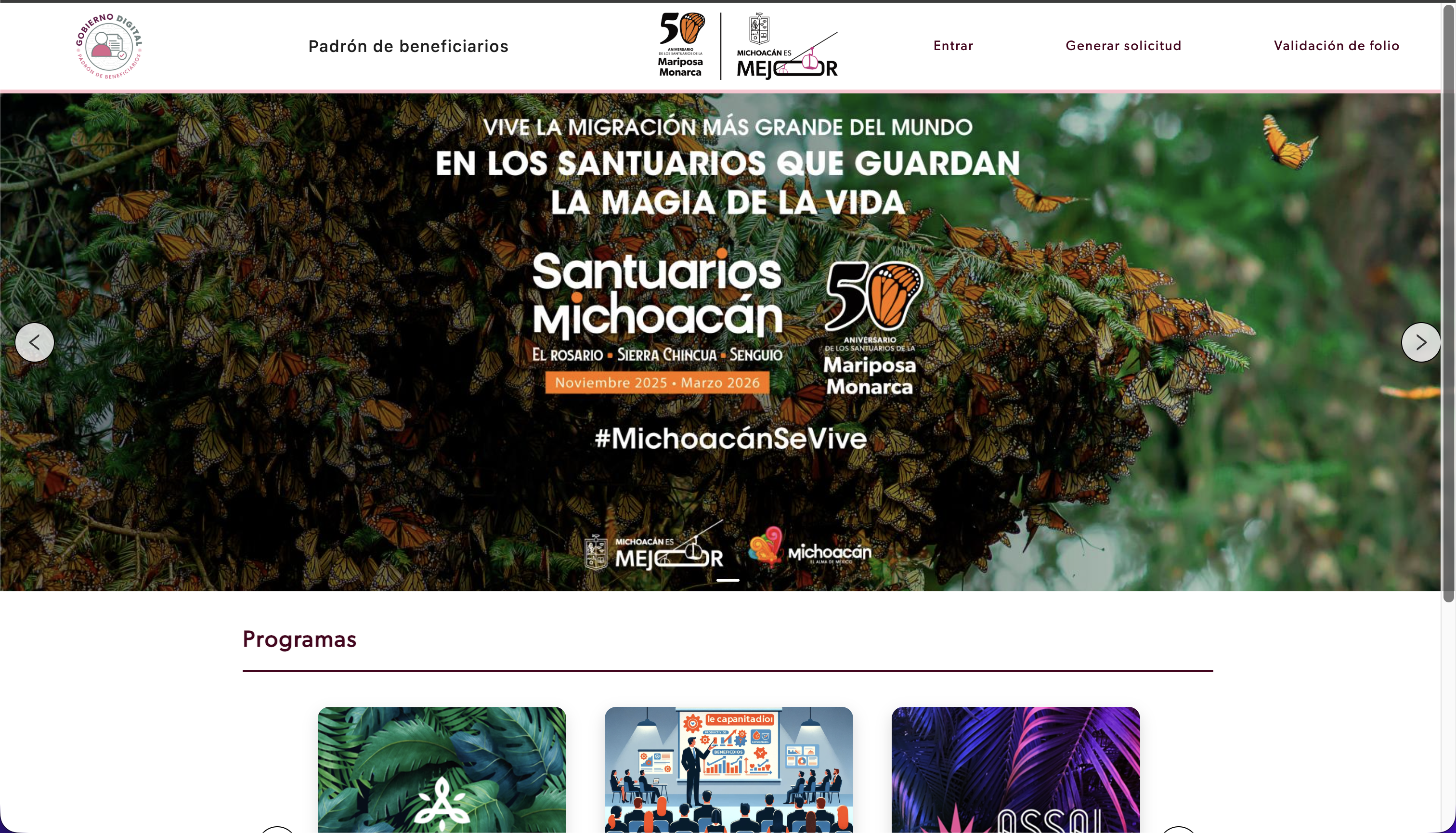 Padrón de beneficiarios screenshot 1